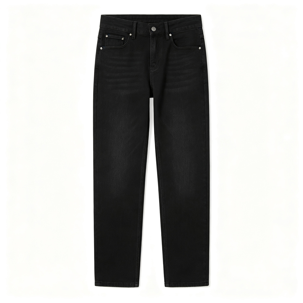 Black Straight Leg Jeans - Image 2