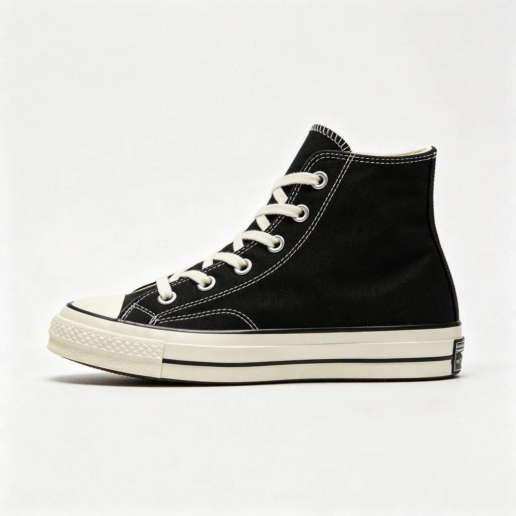 Black Canvas Shoes - Image 2