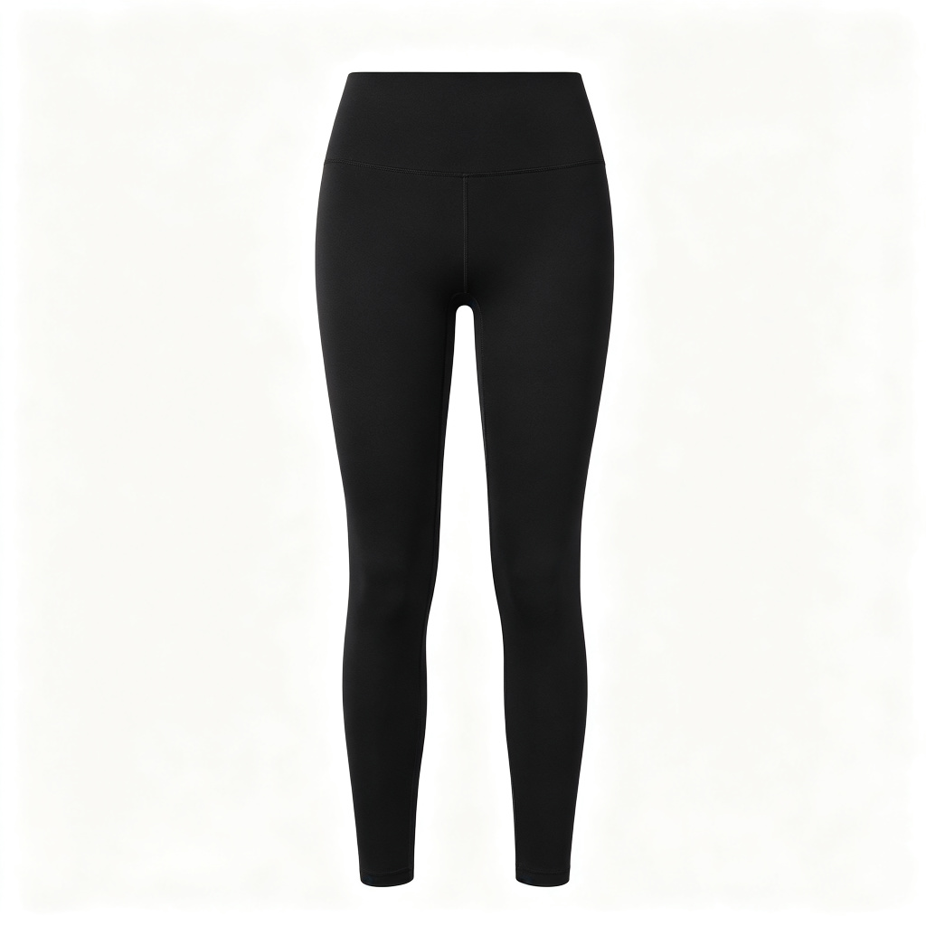Black High Waist Yoga Leggings - Image 2