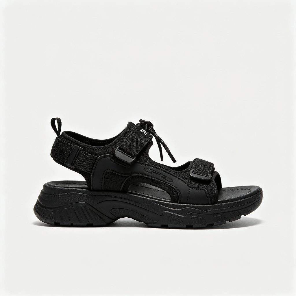 Black Sport Sandals - Image 2
