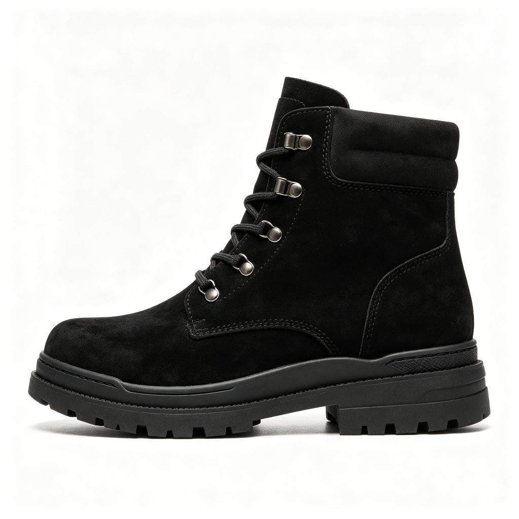 Black High-Top Outdoor Boots - Image 2