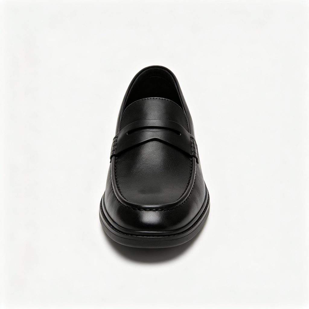 Black Casual Leather Shoes - Image 2
