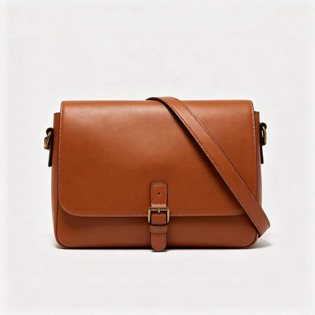 Brown Leather Shoulder Bag - Image 2