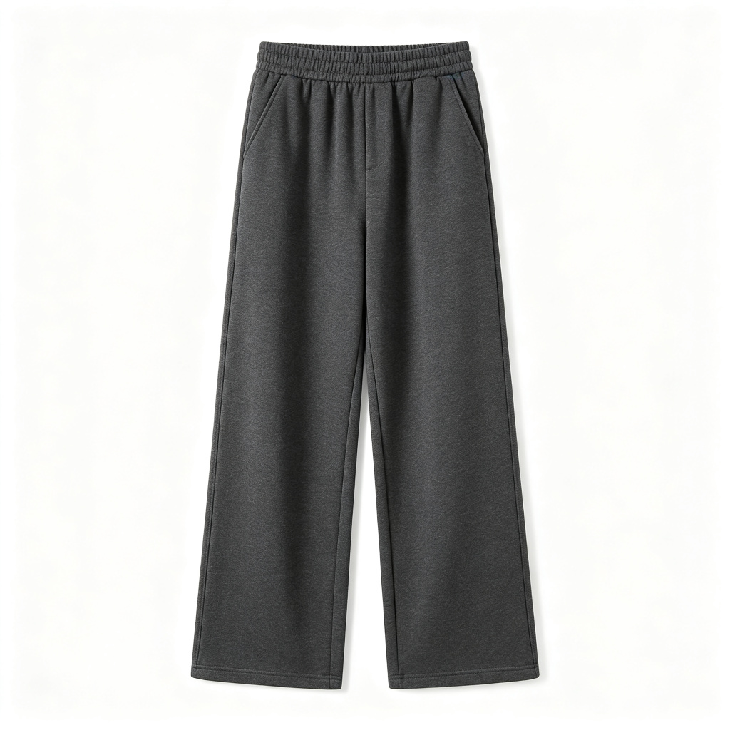 Dark Grey Wide Leg Sweatpants - Image 2