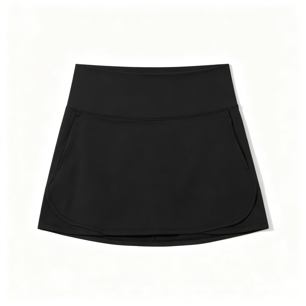 Black High Waist Athletic Skort - Image 2