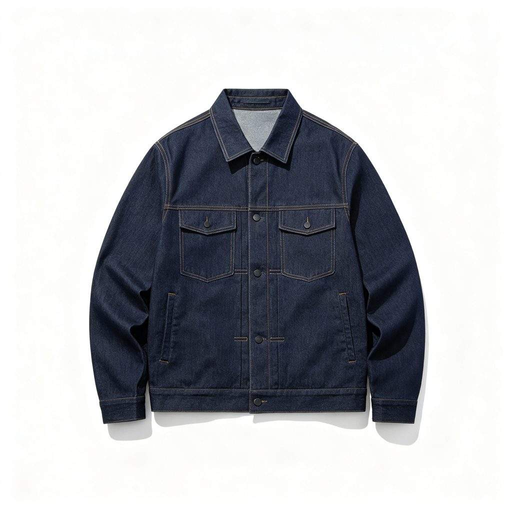 Navy Blue Denim Jacket - Image 2