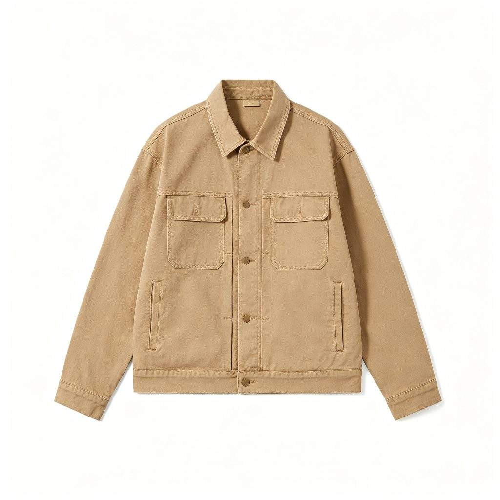 Khaki Denim Jacket - Image 2