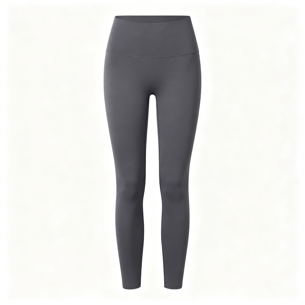 Dark Grey High Waist Yoga Leggings - Image 2