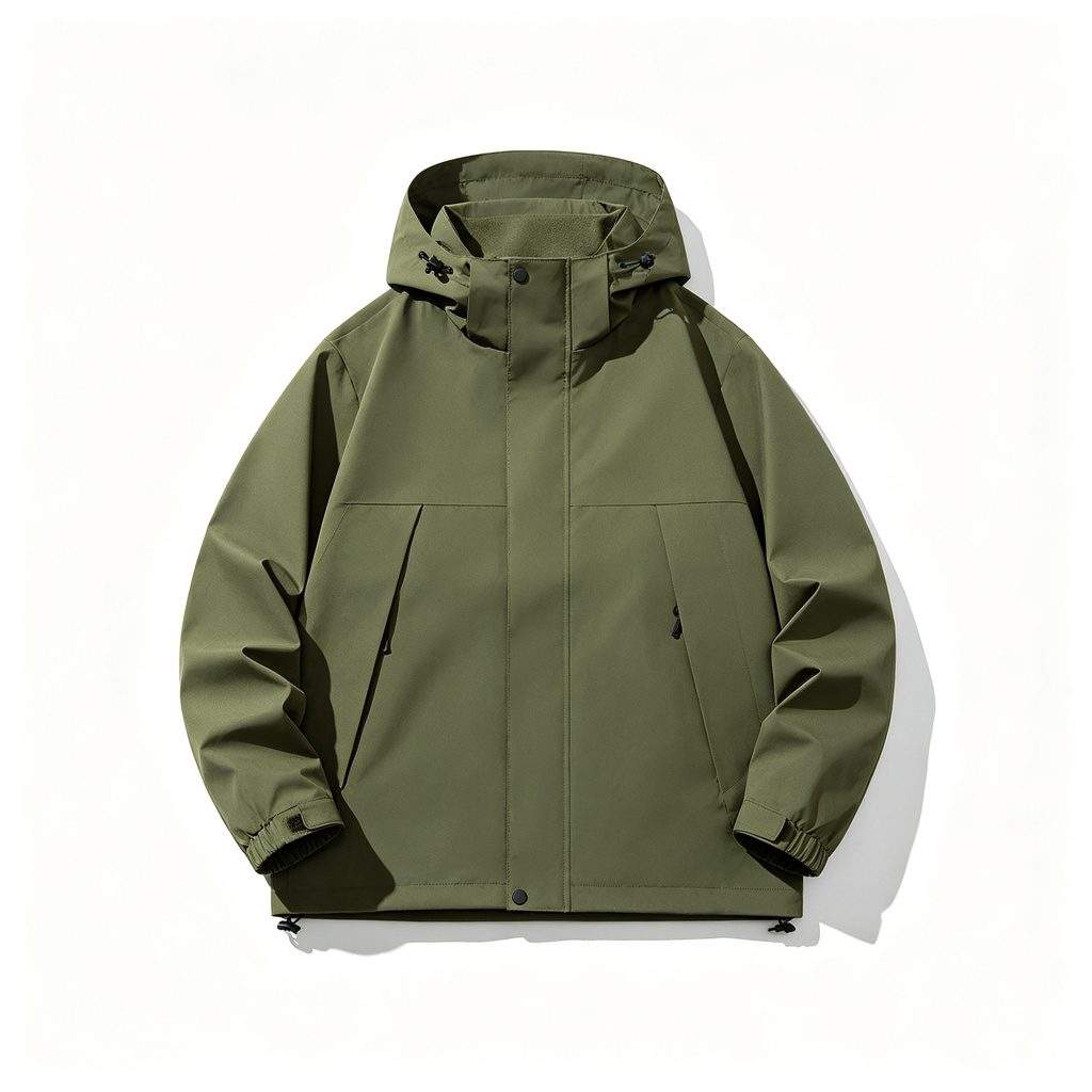 Military Green Outdoor Shell Jacket - Image 2