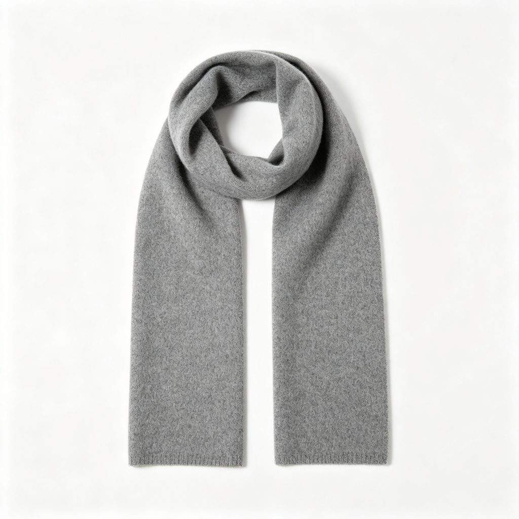 Gray Cashmere Scarf - Image 2