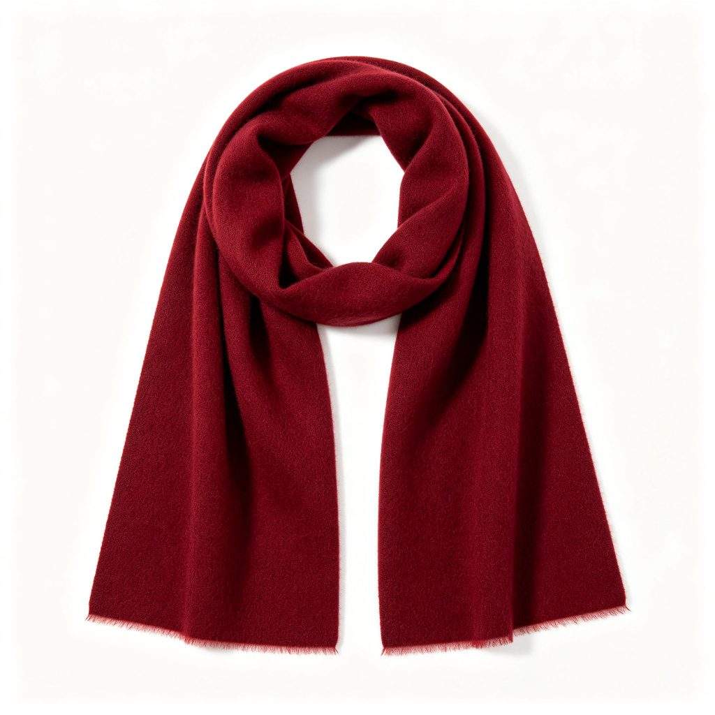 Burgundy Cashmere Scarf - Image 2