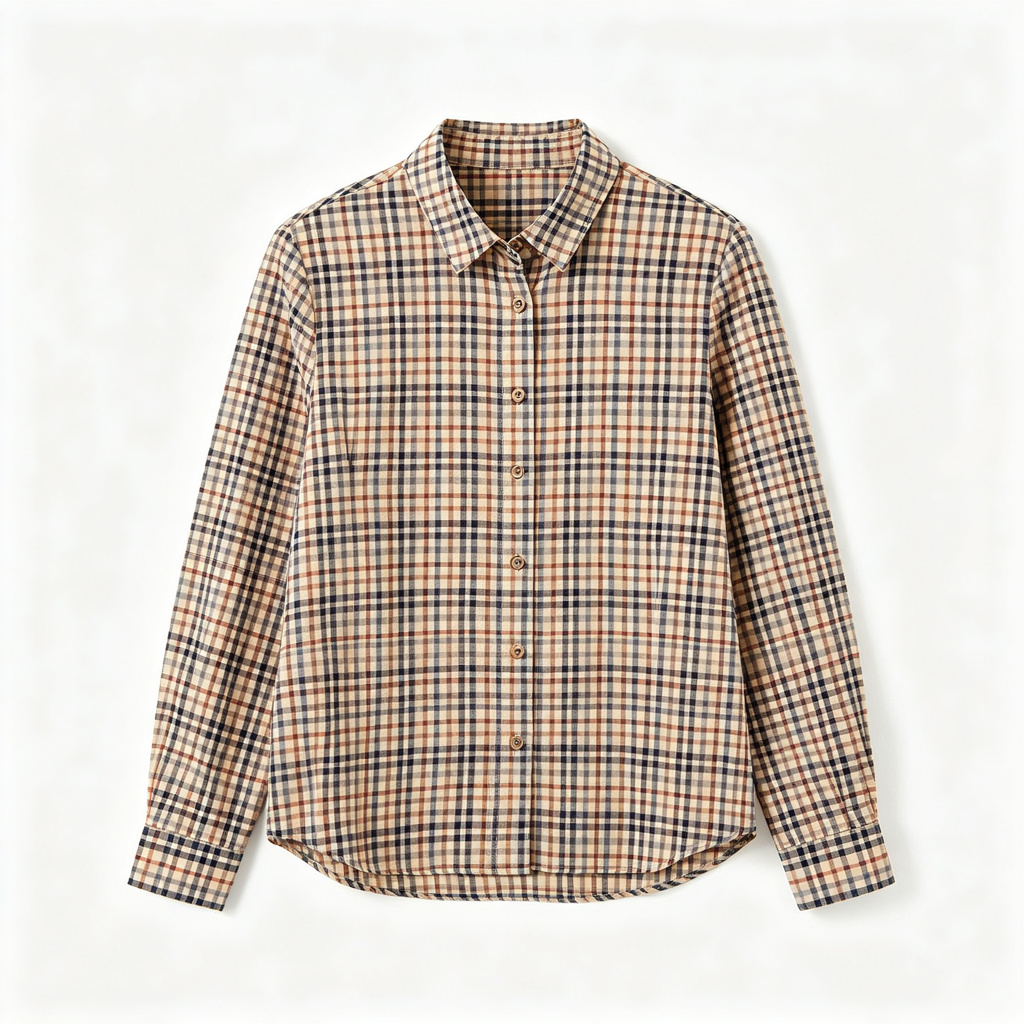 Plaid Long Sleeve Button Shirt - Image 2