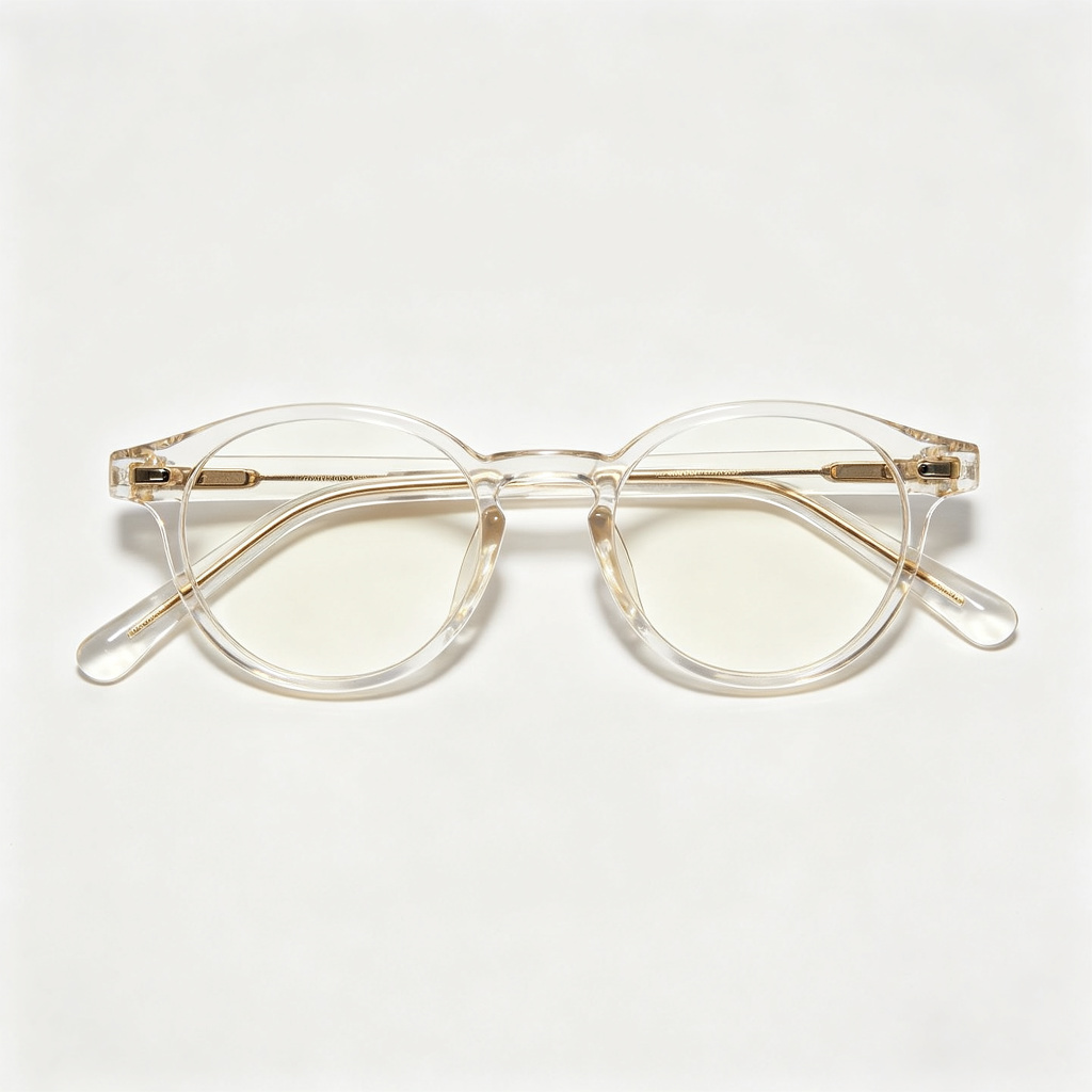 Clear Round Frame Optical Glasses - Image 2