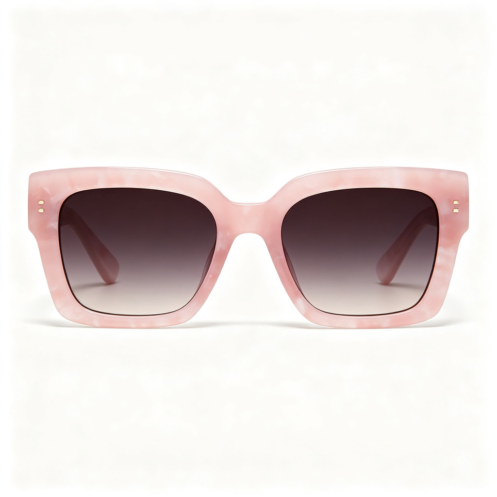 Pink Square Frame Sunglasses - Image 2