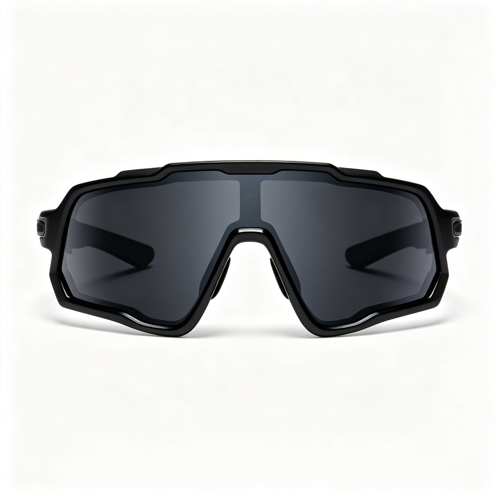 Black Sports Wrap Sunglasses - Image 2