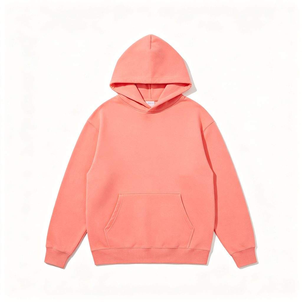 Coral Pink Hooded Sweatshirt - Image 2