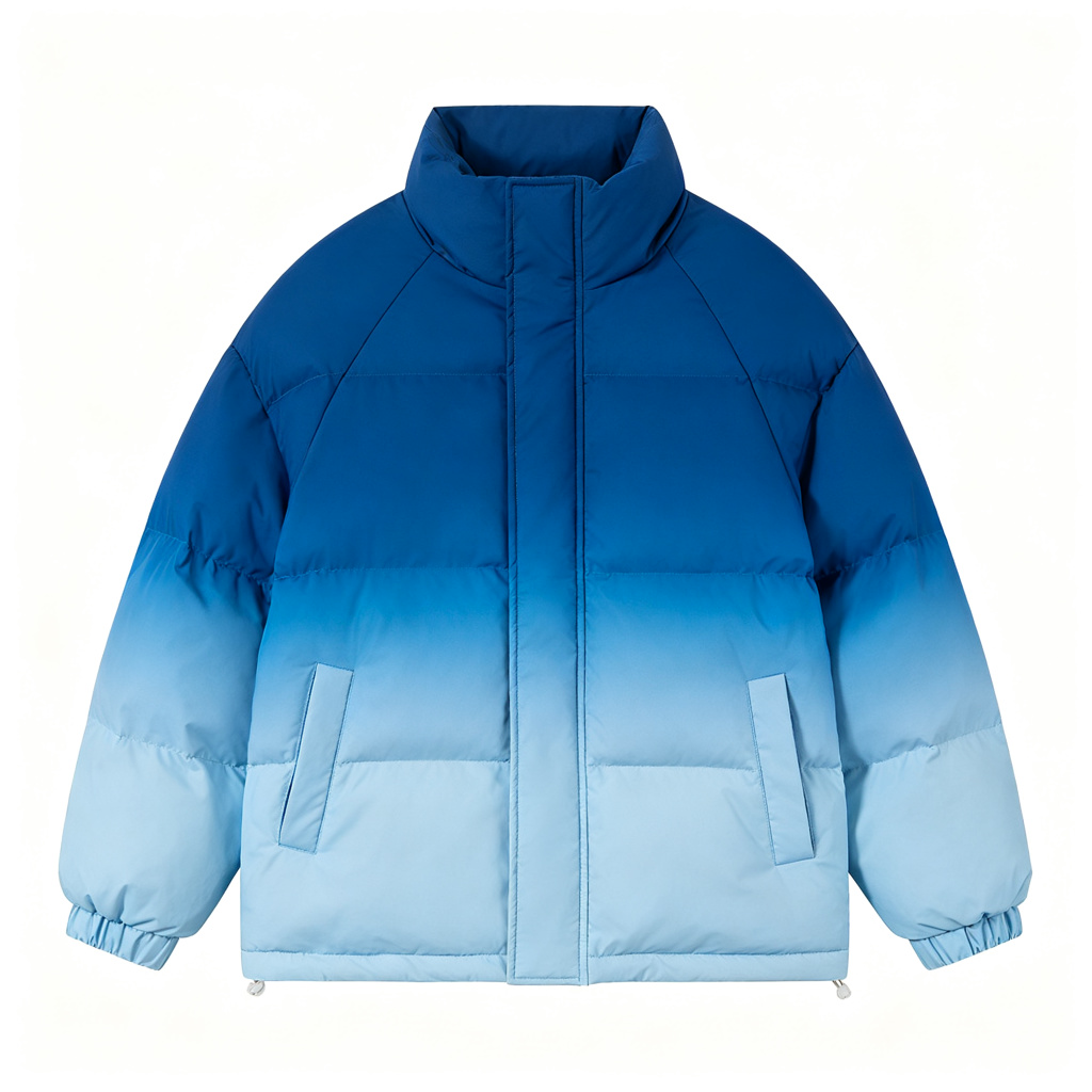 Blue Gradient Down Jacket - Image 2