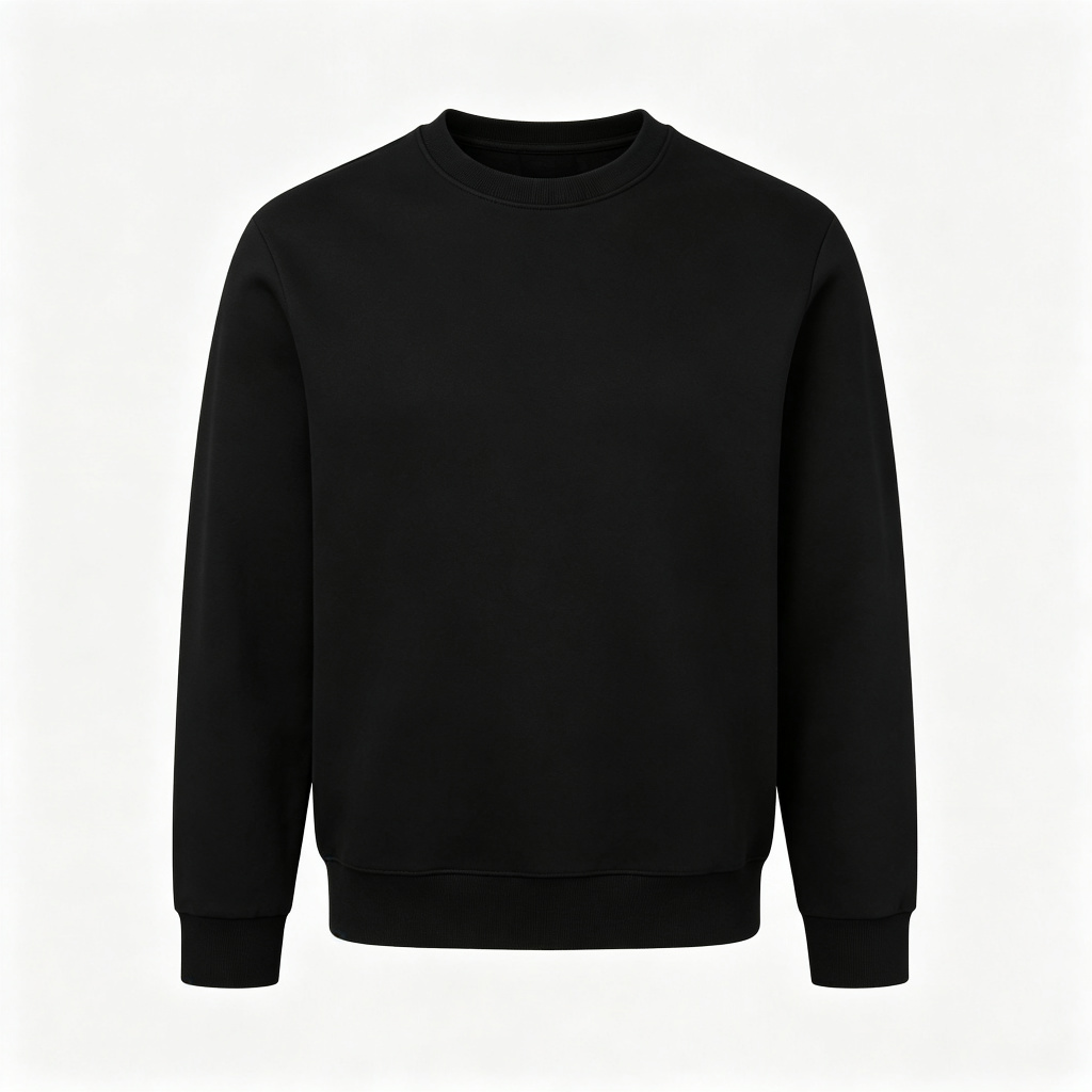 Black Minimalist Crewneck Sweatshirt - Image 2