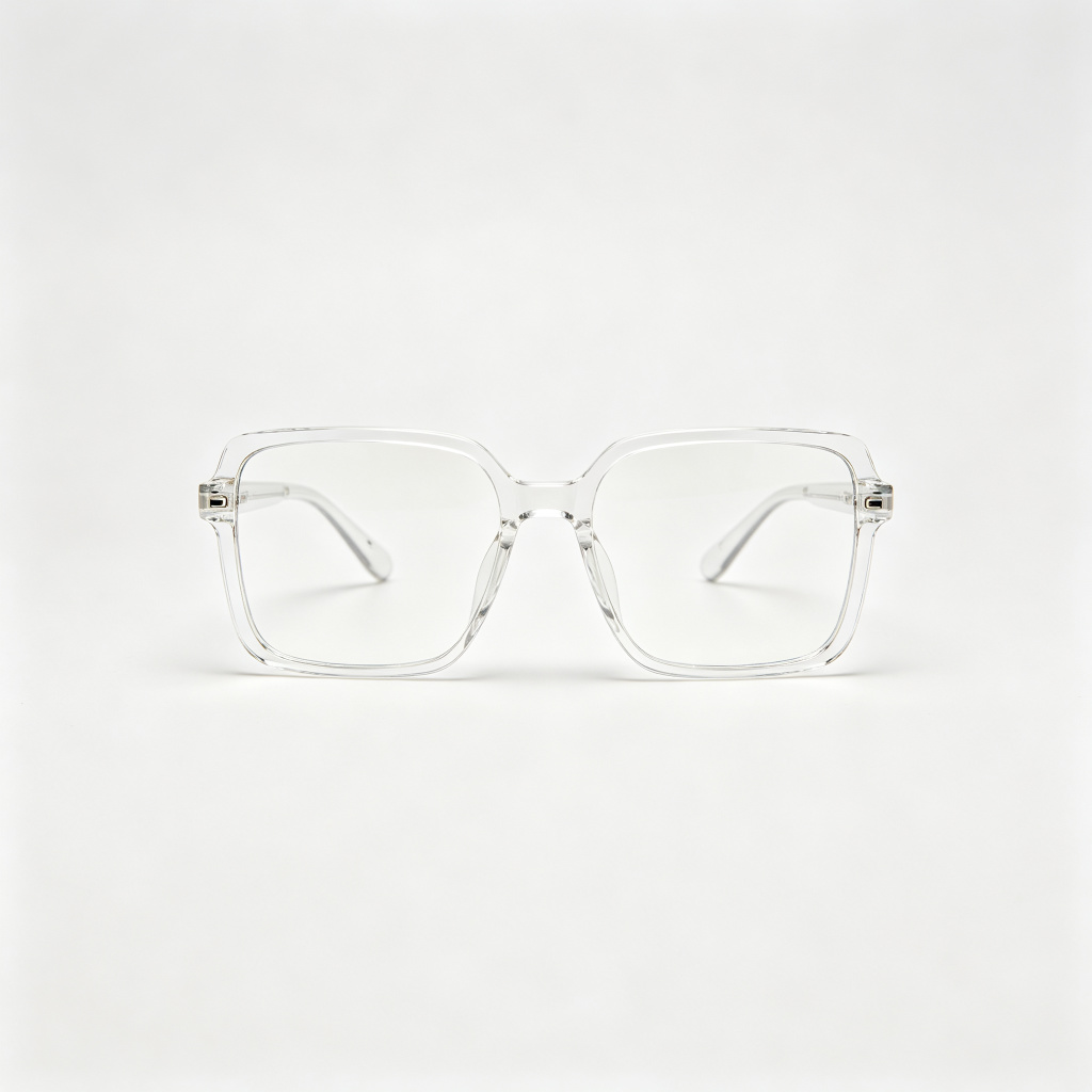 Clear Acetate Square Optical Glasses - Image 2