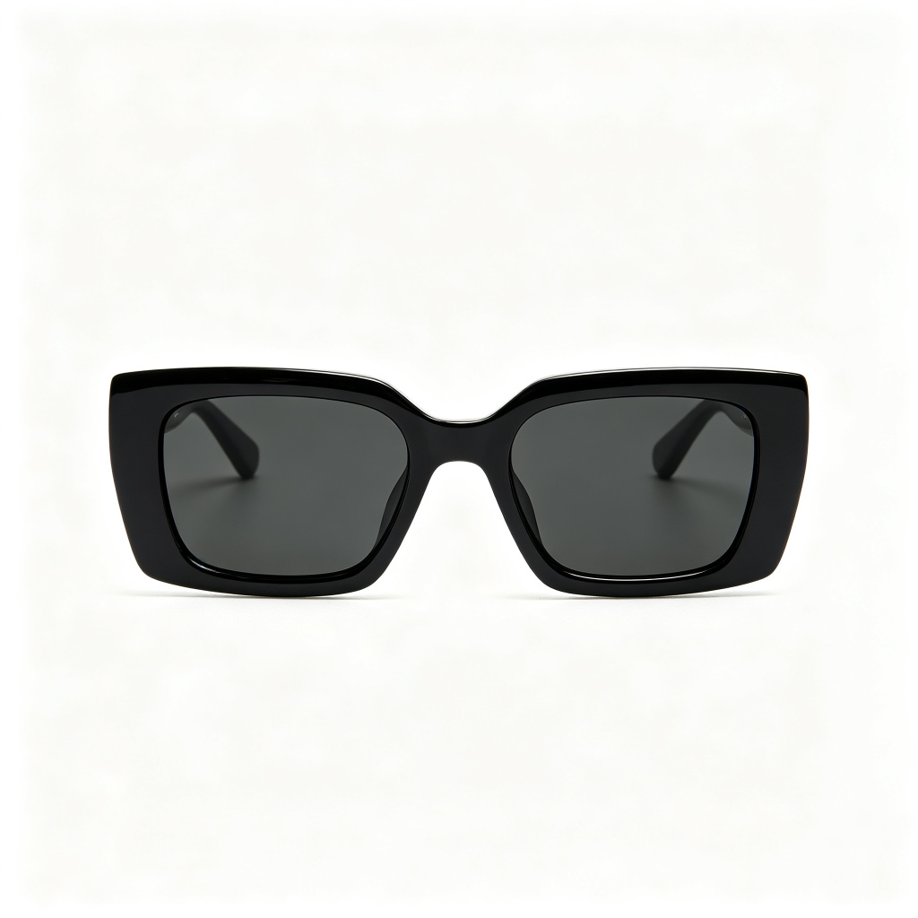 Black Square Polarized Sunglasses - Image 2