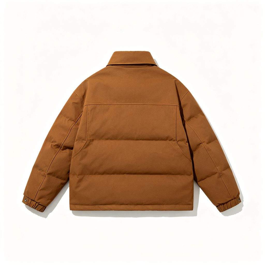 Brown Utility Down Jacket - Image 3