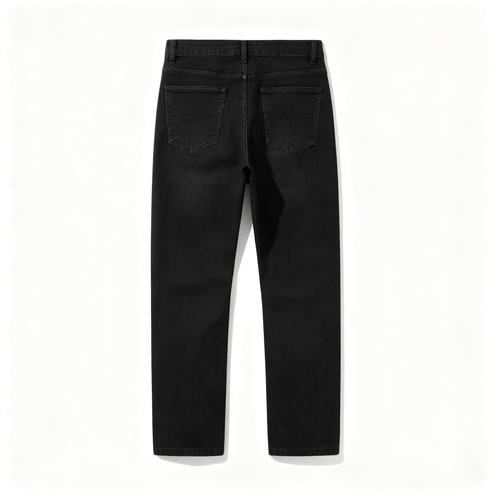 Black Straight Leg Jeans - Image 3