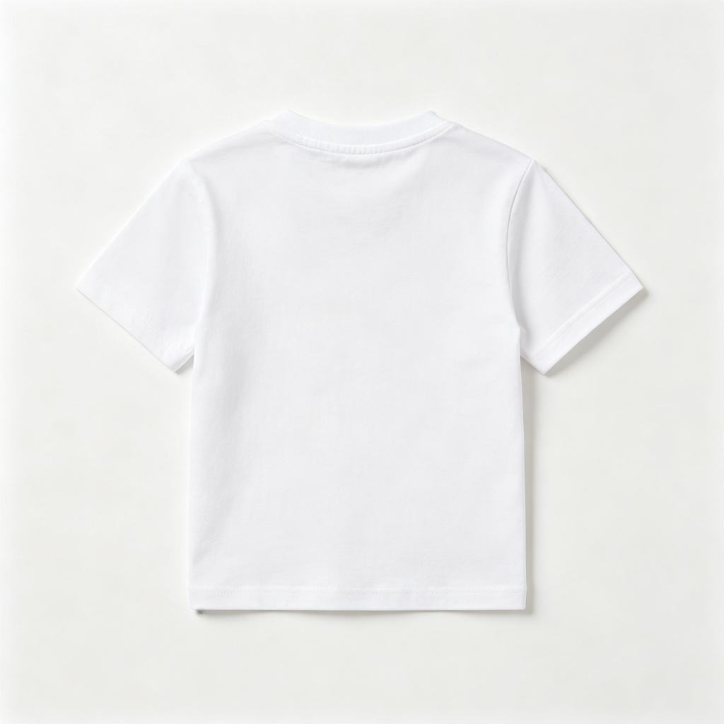 White Cute Bear Print Kids T-Shirt - Image 3