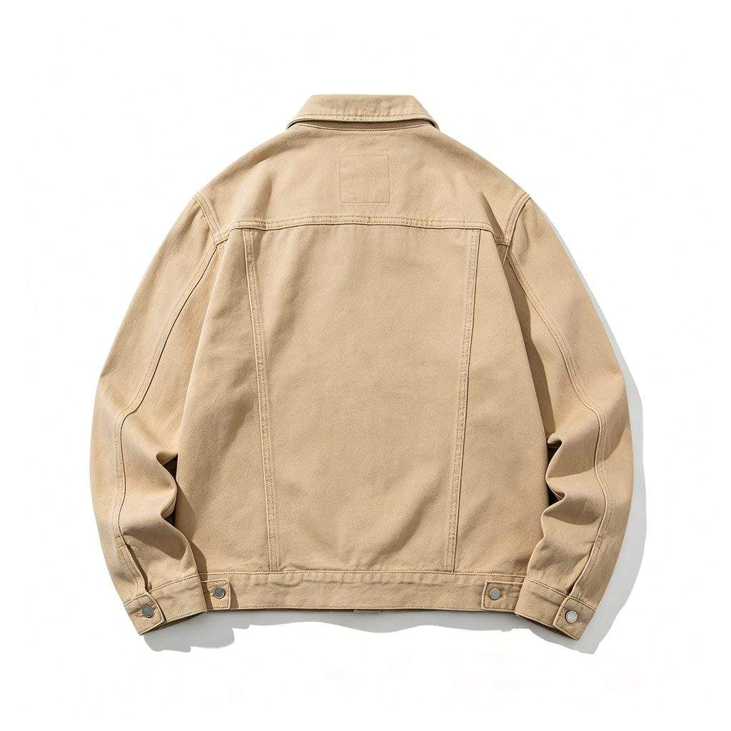 Khaki Denim Jacket - Image 3