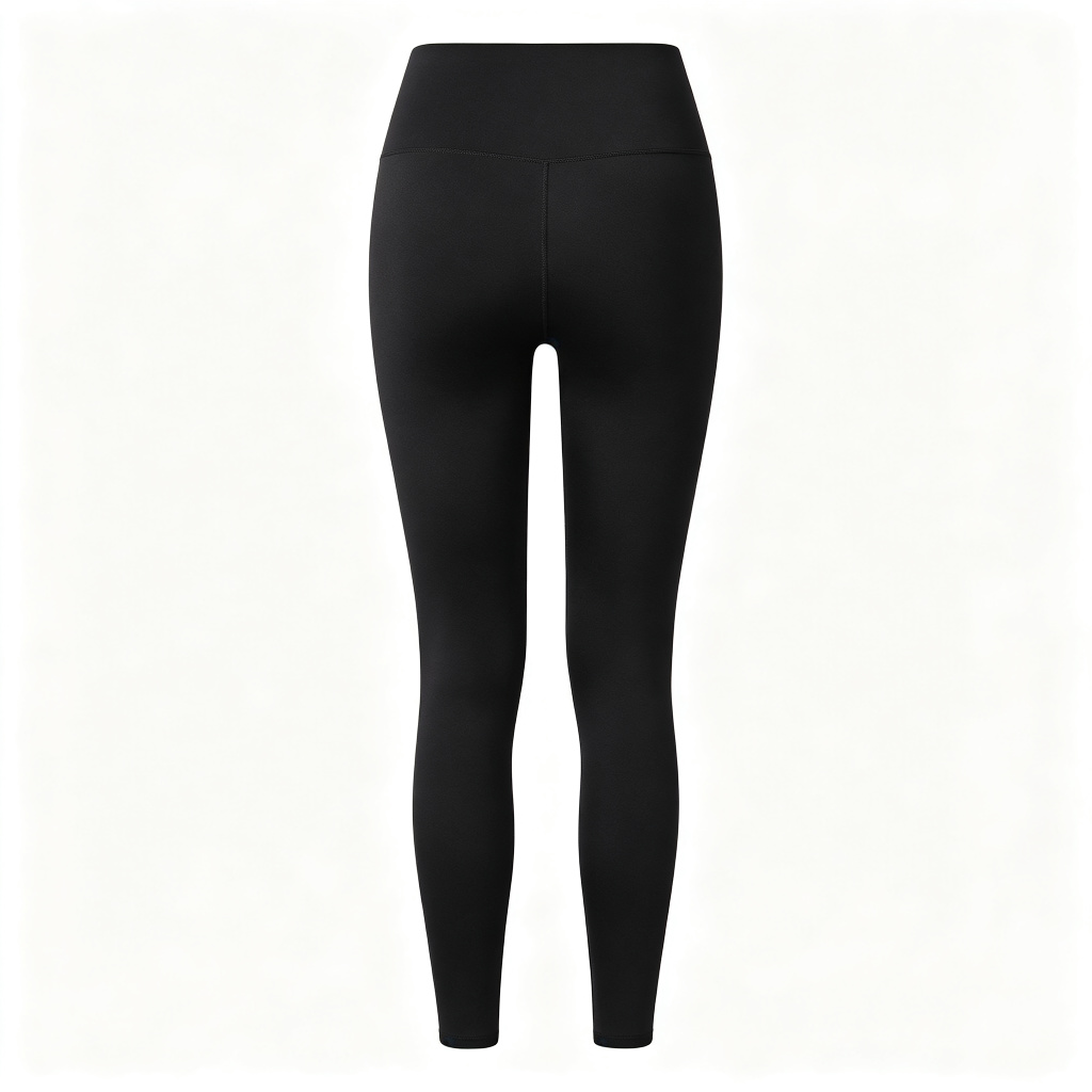 Black High Waist Yoga Leggings - Image 3