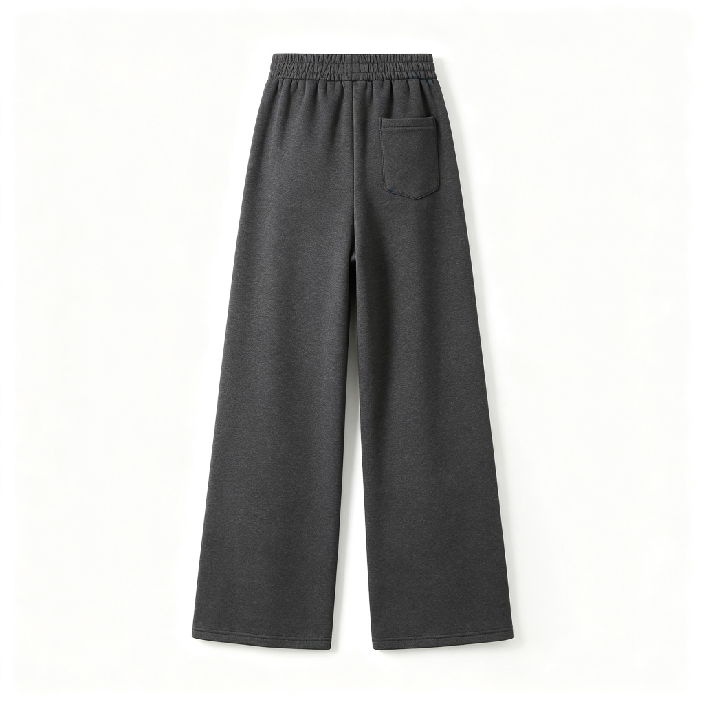 Dark Grey Wide Leg Sweatpants - Image 3