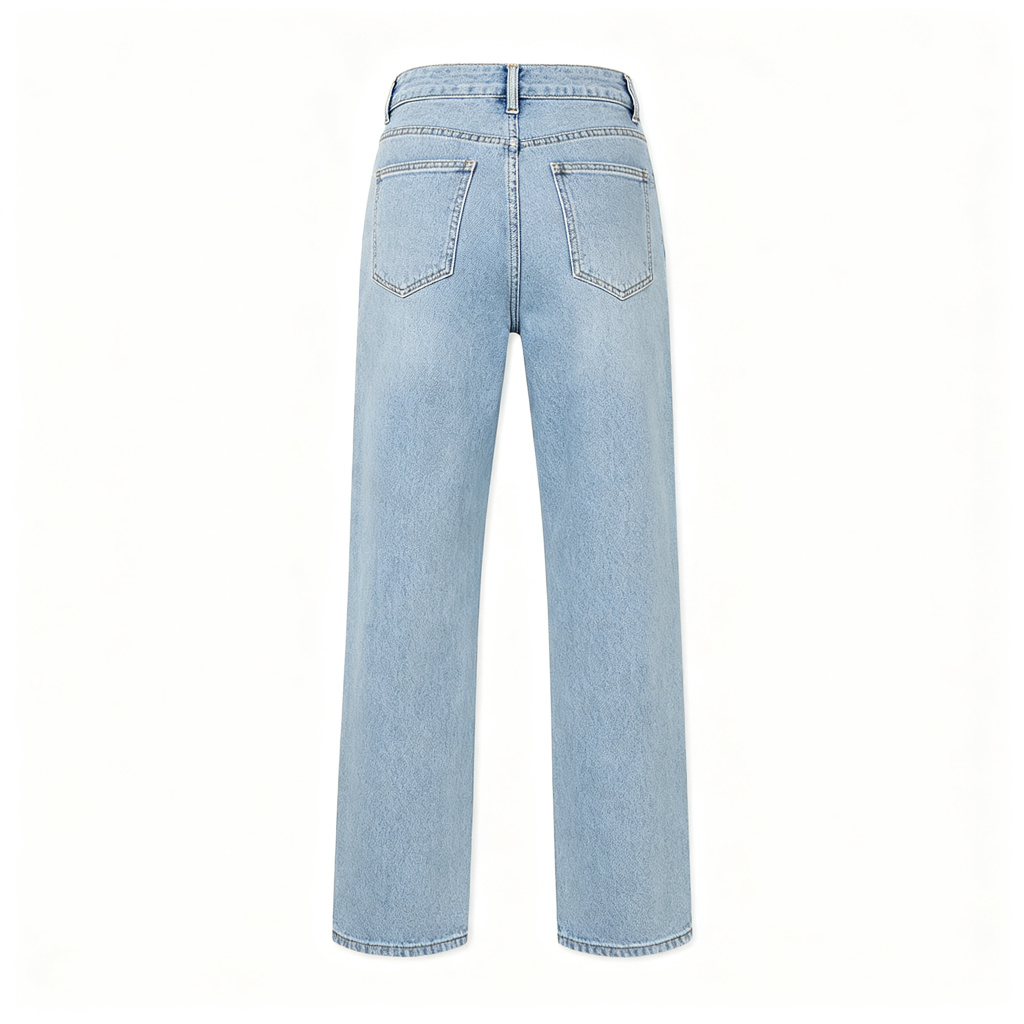 Light Blue Straight Leg Jeans - Image 3