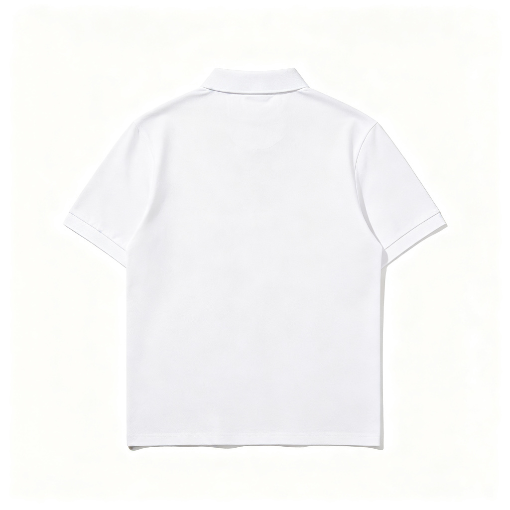White Classic Short Sleeve Polo Shirt - Image 3