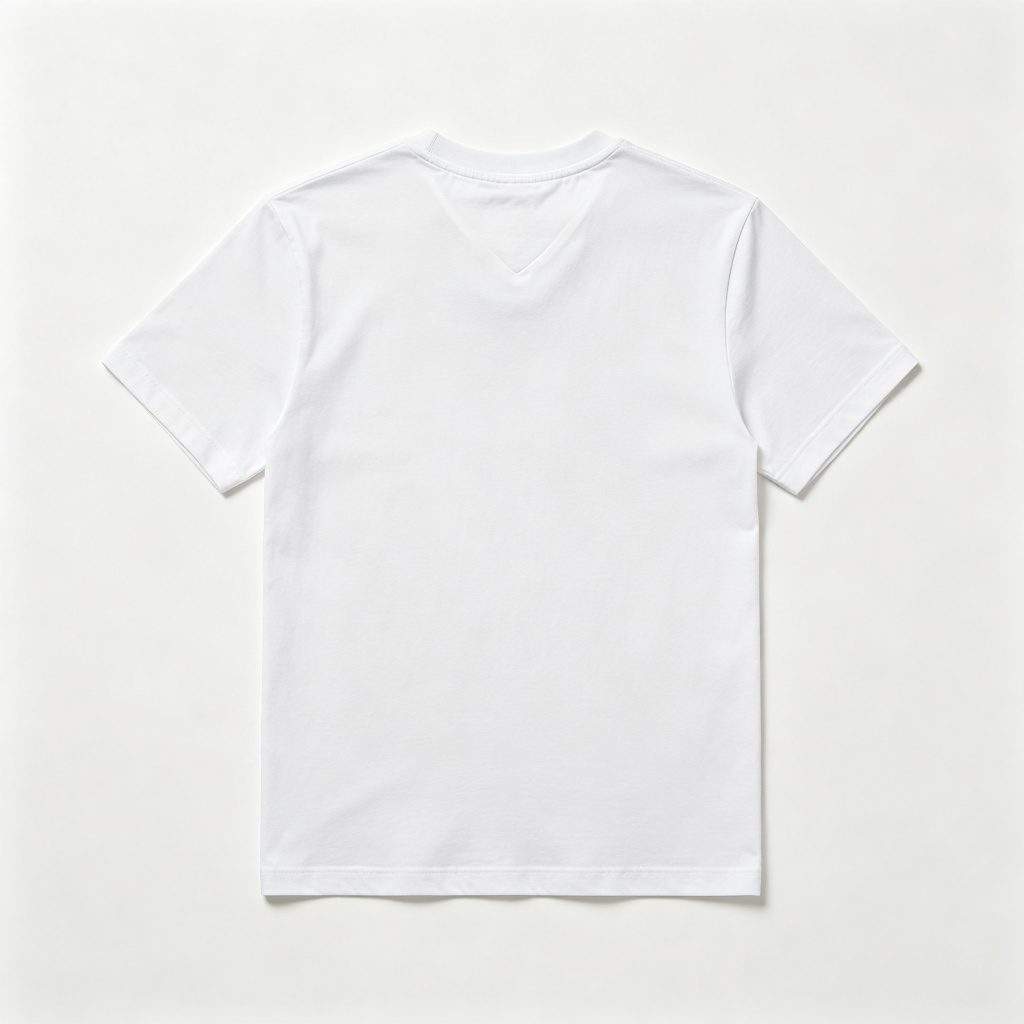 White V-Neck Short-Sleeve T-Shirt - Image 3