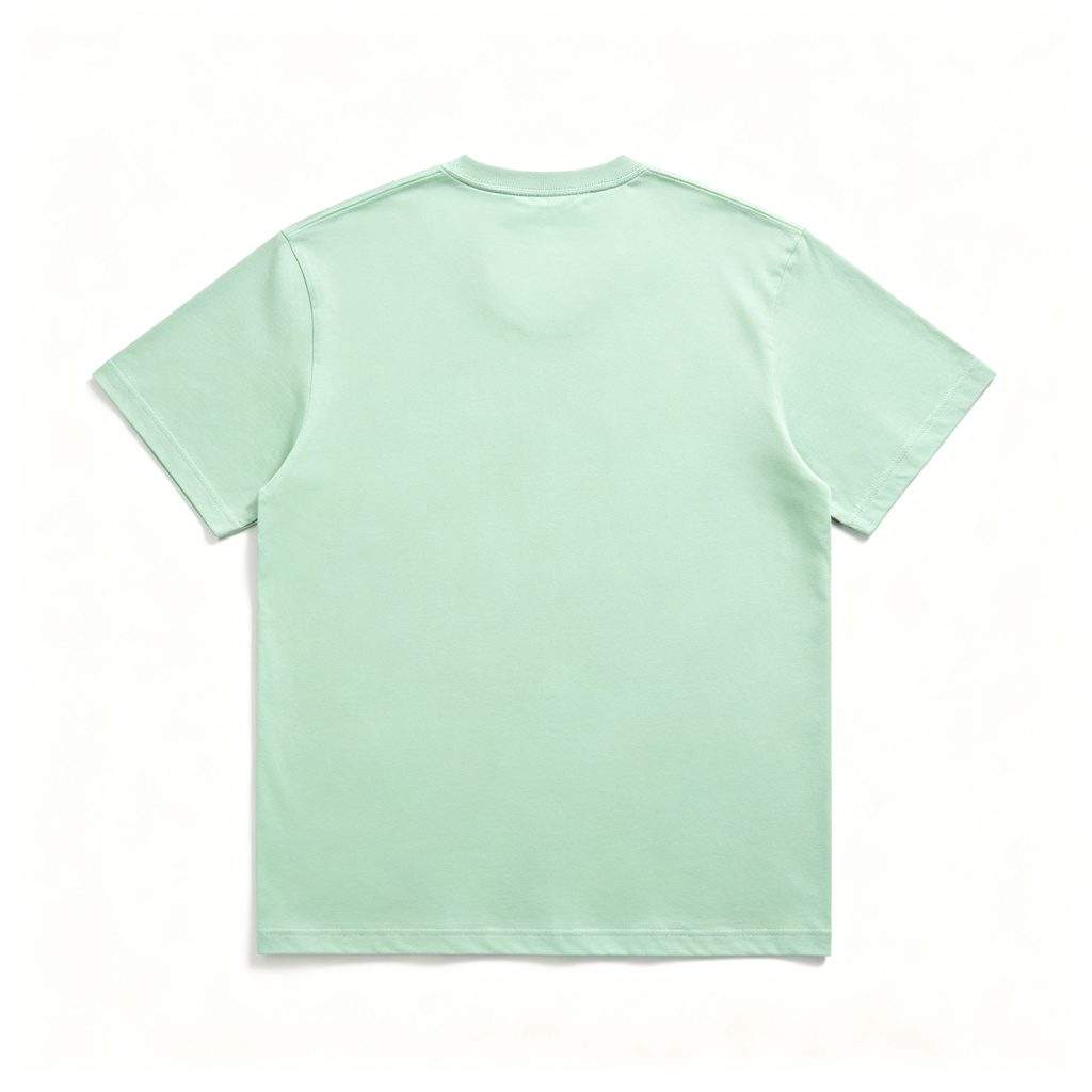 Mint Green Crew Neck Short-Sleeve T-Shirt - Image 3