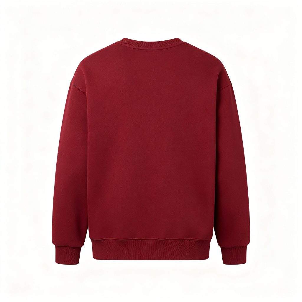 Burgundy Crew Neck Sweatshirt - Image 3