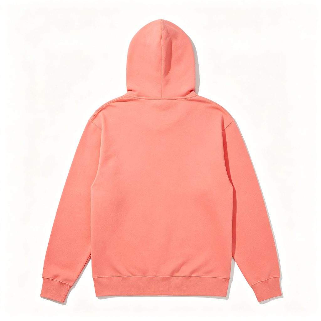 Coral Pink Hooded Sweatshirt - Image 3