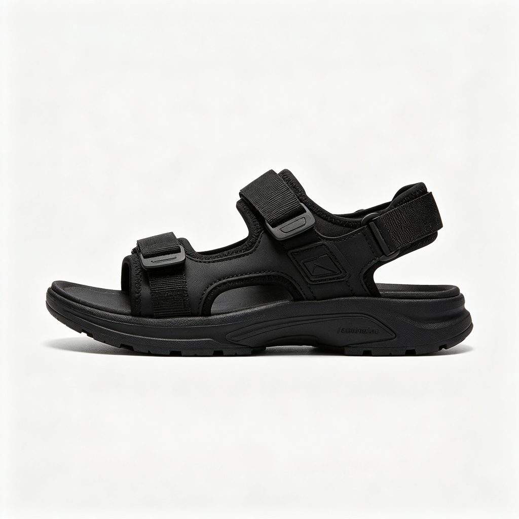 Black Sport Sandals - Image 3