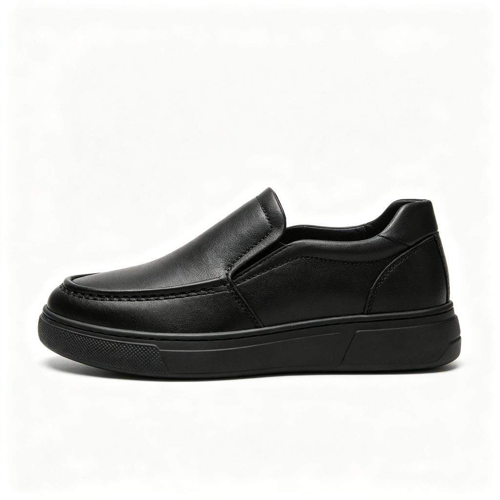 Black Casual Leather Shoes - Image 3