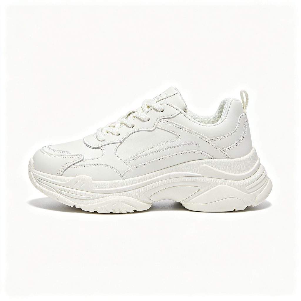 White Platform Dad Sneakers - Image 3
