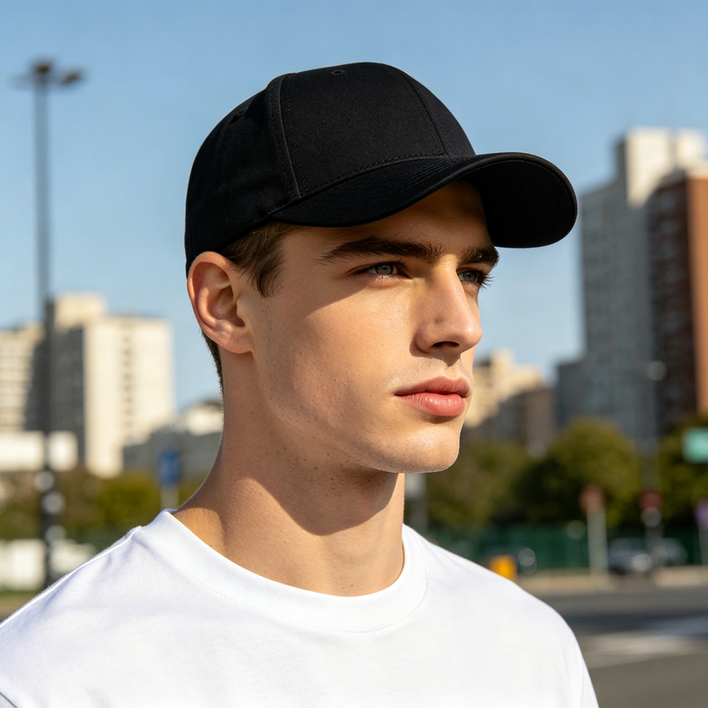 Black Classic Baseball Cap - Image 3