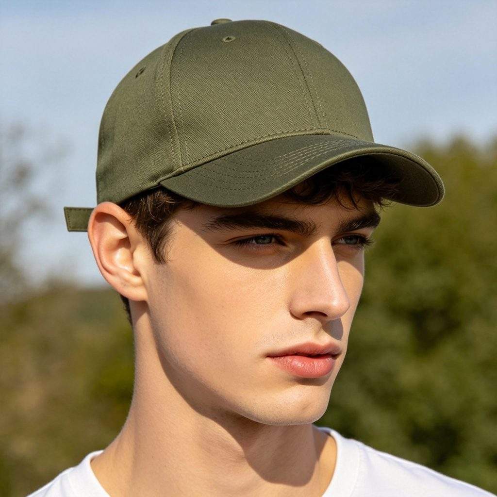 Military Green Baseball Cap - Image 3