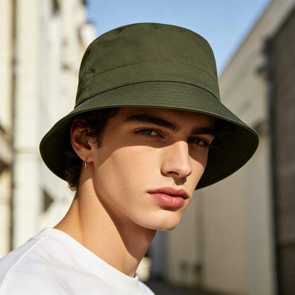 Dark Green Bucket Hat - Image 3