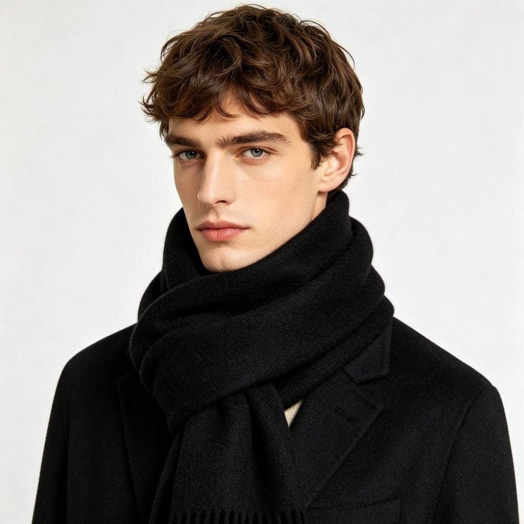 Black Cashmere Scarf - Image 3