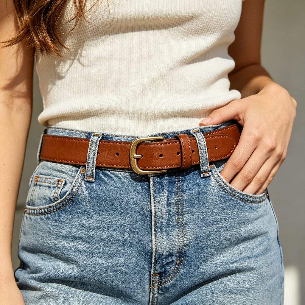 Brown Genuine Leather Belt - Image 3