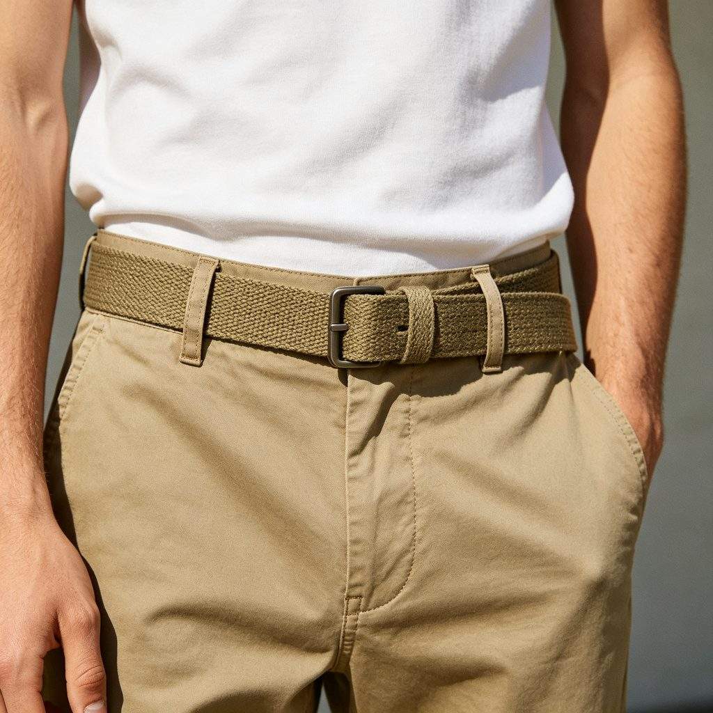Khaki Canvas Belt - Image 3