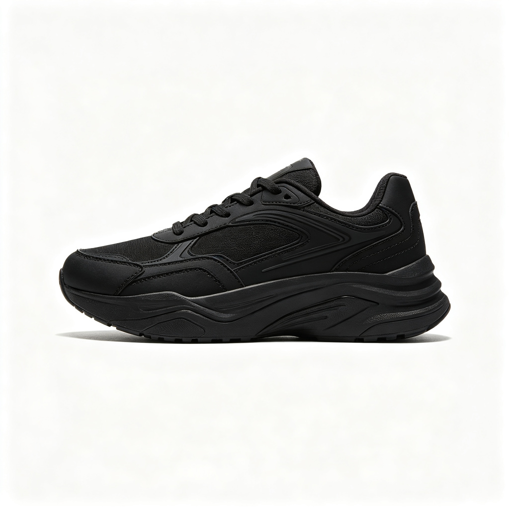 Black Athletic Casual Sneakers - Image 3