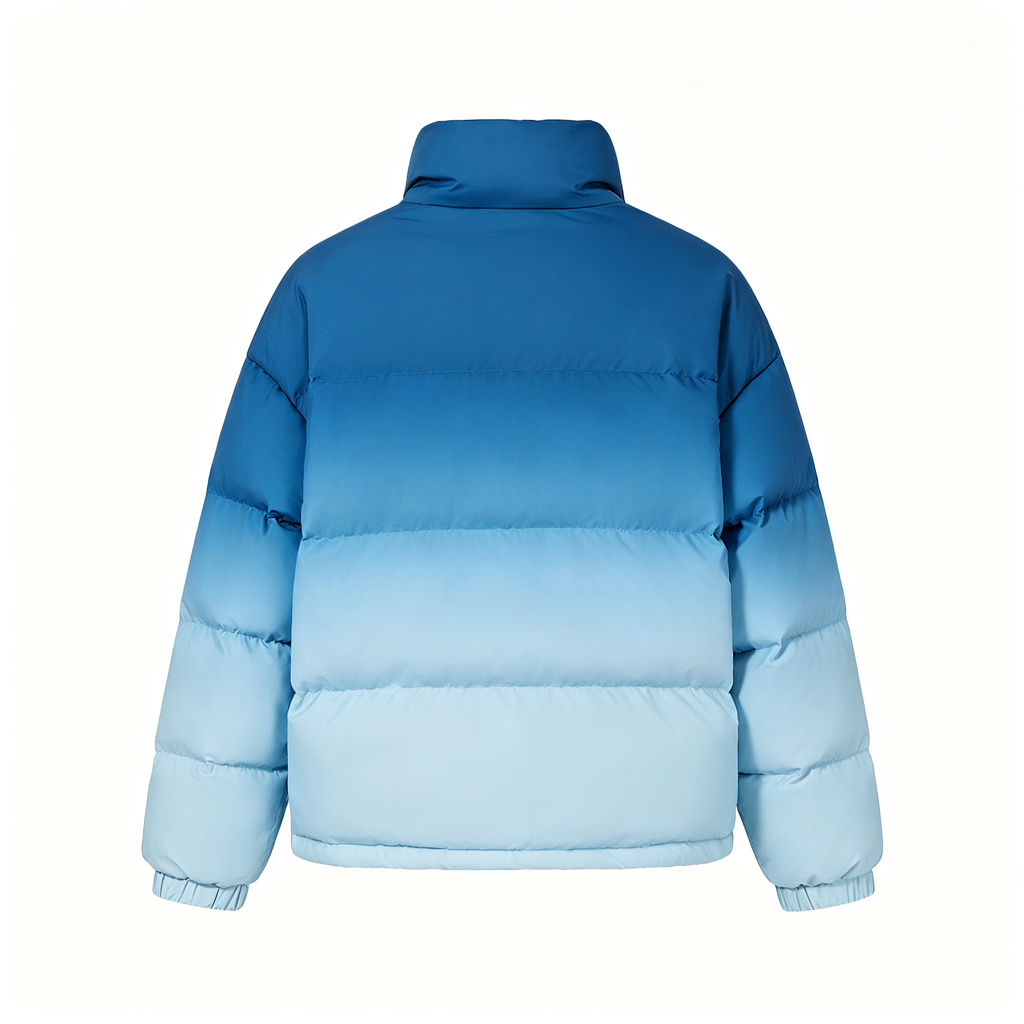 Blue Gradient Down Jacket - Image 3