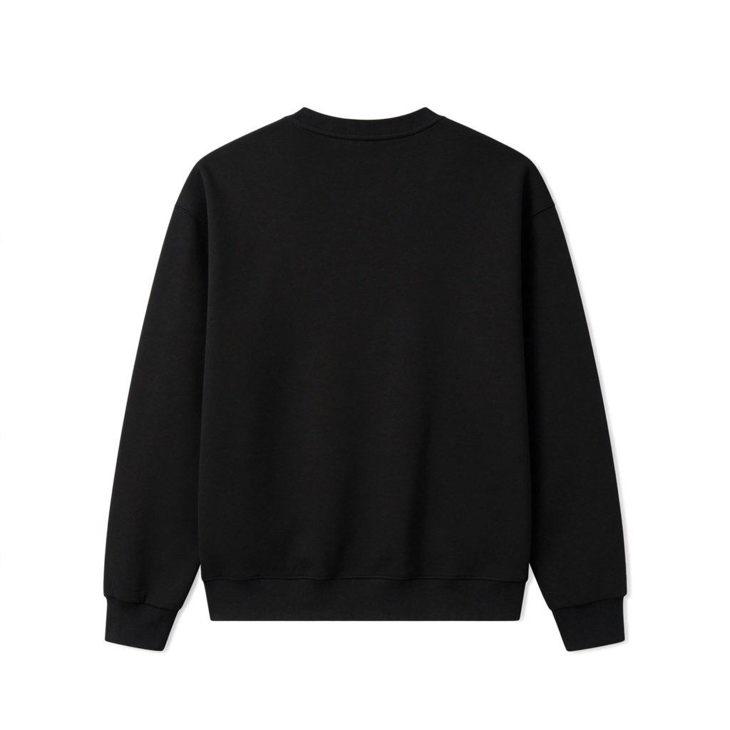 Black Minimalist Crewneck Sweatshirt - Image 3
