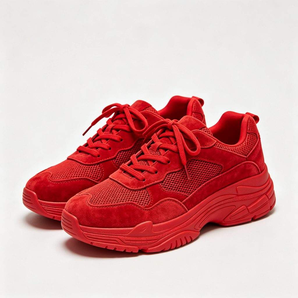 Red Retro Running Shoes - Image 4