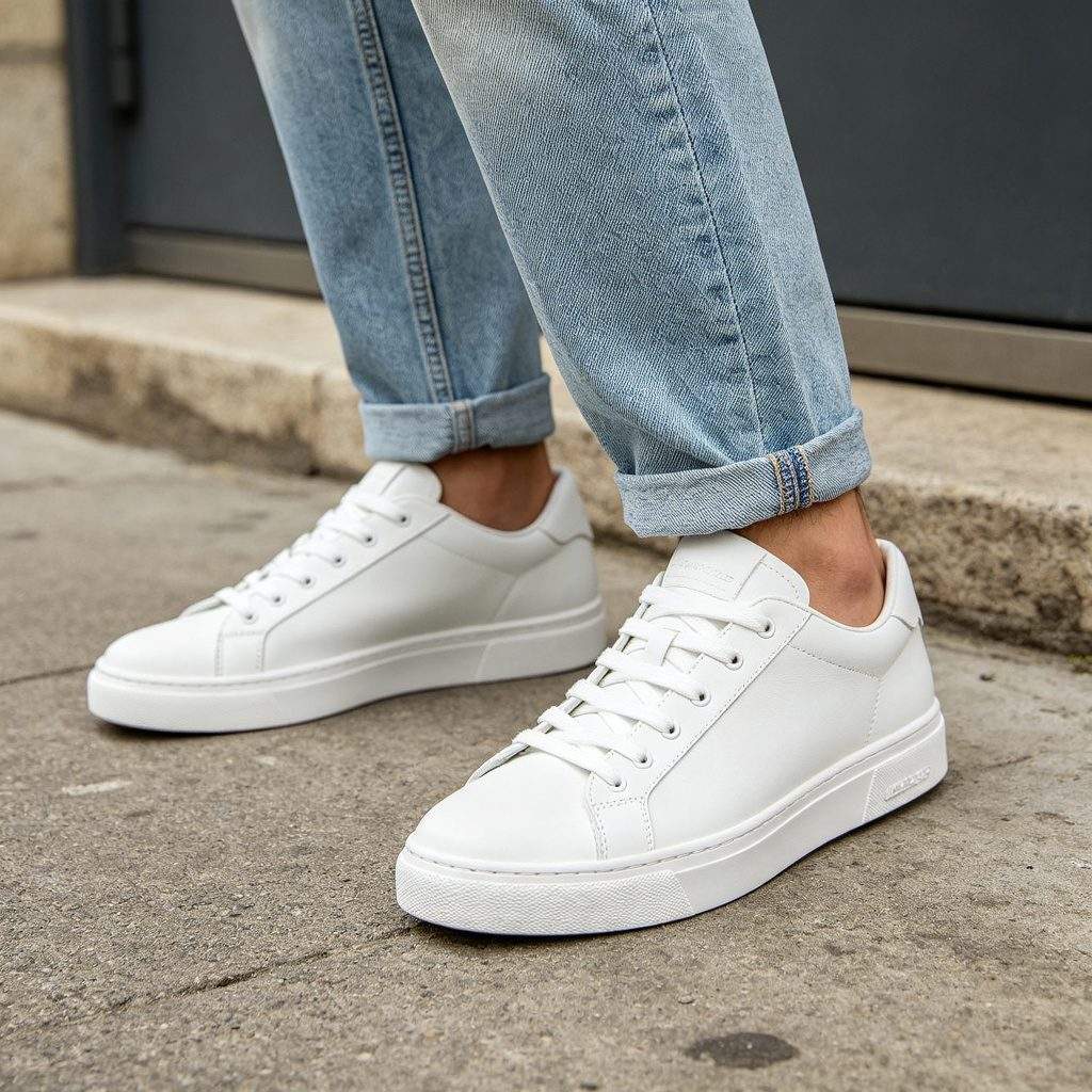 White Court Sneakers - Image 4